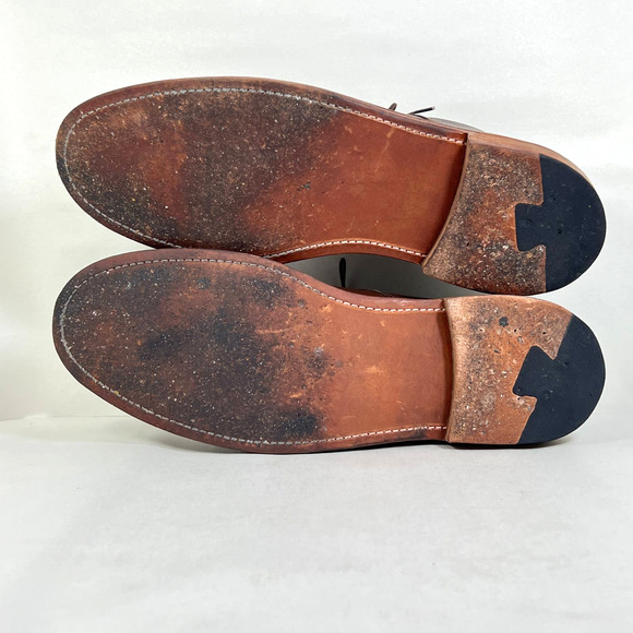 Classic Brown Leather Derby Shoes - Picture 9 of 11